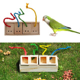 Maxbell Bird Food Feeder Wooden Toys - Parrot Exercise Trainning Smell Toy