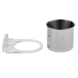 Maxbell Bird Parrot Stainless Steel Feeding Cups with Acrylic Cup Holder 7CM