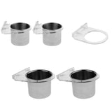 Maxbell Bird Parrot Stainless Steel Feeding Cups with Acrylic Cup Holder 7CM
