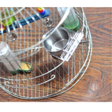 Maxbell Bird Parrot Stainless Steel Feeding Cups with Acrylic Cup Holder 7CM