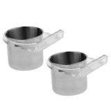Maxbell Bird Parrot Stainless Steel Feeding Cups with Acrylic Cup Holder 7CM