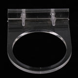 Maxbell Bird Parrot Stainless Steel Feeding Cups with Acrylic Cup Holder 10.5x8.5CM