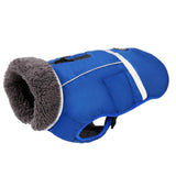 Maxbell Waterproof Dog Coat Vest Warm Padded Reflective Puppy Clothes  Blue L