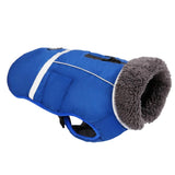 Maxbell Waterproof Dog Coat Vest Warm Padded Reflective Puppy Clothes  Blue L