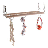 Maxbell Bird Chew Toy Parrot Climbing Ladder Swinging Wooden Bridge Hanging Toy