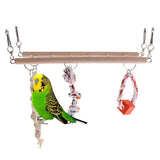 Maxbell Bird Chew Toy Parrot Climbing Ladder Swinging Wooden Bridge Hanging Toy