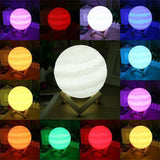 Maxbell 3D Print Light Moon Lamp Night Light Remote/Touch Control USB Rechargeable Type 1