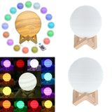 Maxbell 3D Print Light Moon Lamp Night Light Remote/Touch Control USB Rechargeable Type 1