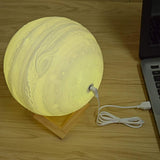 Maxbell 3D Print Light Moon Lamp Night Light Remote/Touch Control USB Rechargeable Type 1