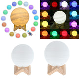 Maxbell 3D Print Light Moon Lamp Night Light Remote/Touch Control USB Rechargeable Type 1