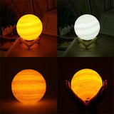 Maxbell 3D Print Light Moon Lamp Night Light Remote/Touch Control USB Rechargeable Type 1