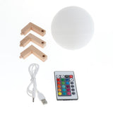 Maxbell 3D Print Light Moon Lamp Night Light Remote/Touch Control USB Rechargeable Type 1