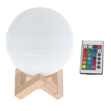 Maxbell 3D Print Light Moon Lamp Night Light Remote/Touch Control USB Rechargeable Type 1