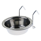 Maxbell Bird Parrot Stainless Steel Hanging Cup Food Feeding Bowl Cage Accessories