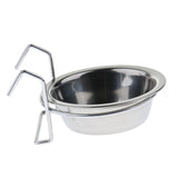 Maxbell Bird Parrot Stainless Steel Hanging Cup Food Feeding Bowl Cage Accessories