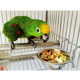 Maxbell Bird Parrot Stainless Steel Hanging Cup Food Feeding Bowl Cage Accessories