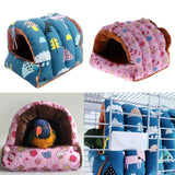 Maxbell Warm Bird House Hammock Sleep Bed for Small and Medium Parrot  Blue Large