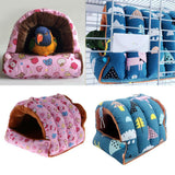 Maxbell Warm Bird House Hammock Sleep Bed for Small and Medium Parrot  Blue Large