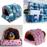 Maxbell Warm Bird House Hammock Sleep Bed for Small and Medium Parrot  Blue Large