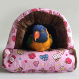 Maxbell Warm Bird House Hammock Sleep Bed for Small and Medium Parrot  Pink Small