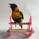 Maxbell Parrot Bird Chew Toy Plastic Horse Rocking Chair Bird Stand Toys