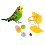 Maxbell Parrot Bird Training Toy Parakeet Basketball Hoop Trick Prop Plastic Ball