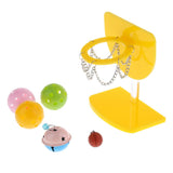 Maxbell Parrot Bird Training Toy Parakeet Basketball Hoop Trick Prop Plastic Ball