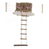 Maxbell Bird Canvas Quilted Parrot Hammock Platform with Cushion Cage Swing Toys