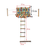 Maxbell Bird Canvas Quilted Parrot Hammock Platform with Cushion Cage Swing Toys