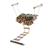 Maxbell Bird Canvas Quilted Parrot Hammock Platform with Cushion Cage Swing Toys