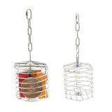 Max Parrot Bird Stainless Steel Cage Feeder Hang Foraging Toy Pet Treat Hexagon