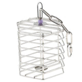 Max Parrot Bird Stainless Steel Cage Feeder Hang Foraging Toy Pet Treat Hexagon