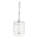 Max Parrot Bird Stainless Steel Cage Feeder Hang Foraging Toy Pet Treat Hexagon