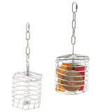 Max Parrot Bird Stainless Steel Cage Feeder Hang Foraging Toy Pet Treat Hexagon