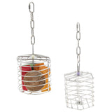 Max Parrot Bird Stainless Steel Cage Feeder Hang Foraging Toy Pet Treat Hexagon
