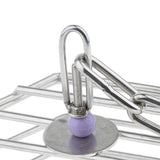 Max Parrot Bird Stainless Steel Cage Feeder Hang Foraging Toy Pet Treat Hexagon