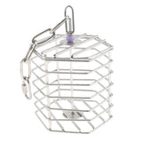 Max Parrot Bird Stainless Steel Cage Feeder Hang Foraging Toy Pet Treat Hexagon