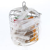 Max Parrot Bird Stainless Steel Cage Feeder Hang Foraging Toy Pet Treat Round