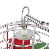 Max Parrot Bird Stainless Steel Cage Feeder Hang Foraging Toy Pet Treat Round