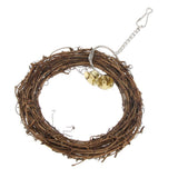 Max Bird Hammock Swing Bird Stand Platform Rattan Hoop Chew Toy for Hamster
