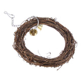 Max Bird Hammock Swing Bird Stand Platform Rattan Hoop Chew Toy for Hamster