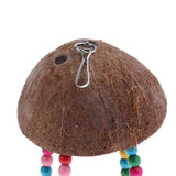 Maxbell Parrot Coconut Shell Swing Perch Stand with Bell Bird Bite Climb Toy