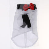 Maxbell Pet Small Dog Clothes, Puppy Stylish Suit Bow Tie Costume, Wedding Shirt White S