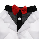 Maxbell Pet Small Dog Clothes, Puppy Stylish Suit Bow Tie Costume, Wedding Shirt White S