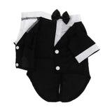 Maxbell Pet Small Dog Clothes, Puppy Stylish Suit Bow Tie Costume, Wedding Shirt Black S