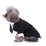 Maxbell Dog Puppy Pet Clothes Stylish Suit Bow Tie Costume Wedding Shirt  M type 2