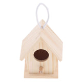 Maxbell Bird Nest Natural Wood House DIY Parrot Parakeet Hanging Hamster Cage Toy