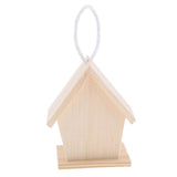 Maxbell Bird Nest Natural Wood House DIY Parrot Parakeet Hanging Hamster Cage Toy
