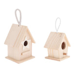 Maxbell Bird Nest Natural Wood House DIY Parrot Parakeet Hanging Hamster Cage Toy