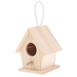 Maxbell Bird Nest Natural Wood House DIY Parrot Parakeet Hanging Hamster Cage Toy